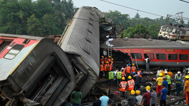 Train collision in the New Jalpaiguri area of West Bengal on Monday